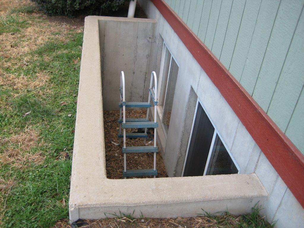 Before window well cover installation